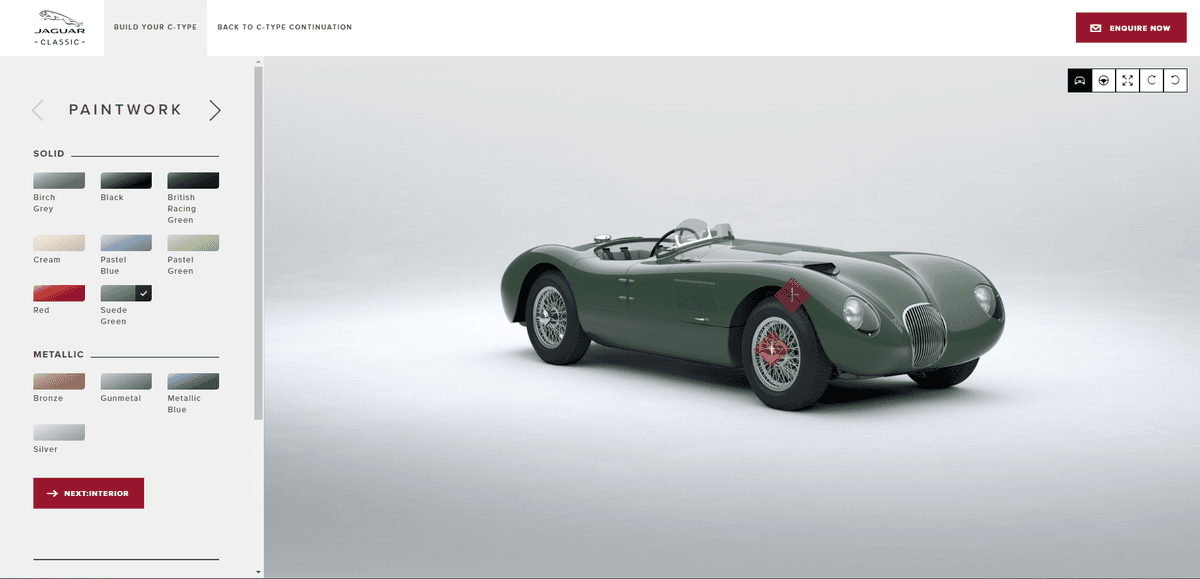 Jaguar C-Type visualiser